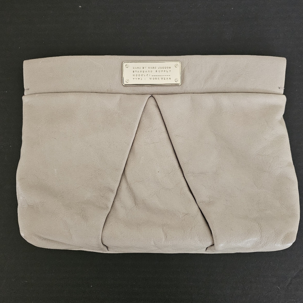 Marc by Marc Jacobs Marchive Percy Crossbody Bag Beige Leather